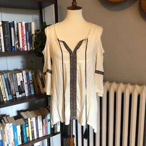 Boho Open Shoulder Blouse
